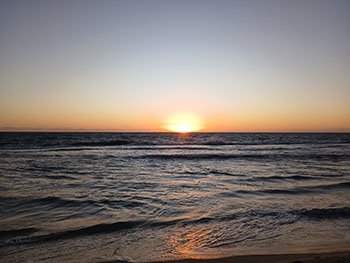 Sunset on 3 November 2024